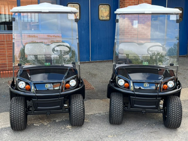 Golf buggies for film sets
